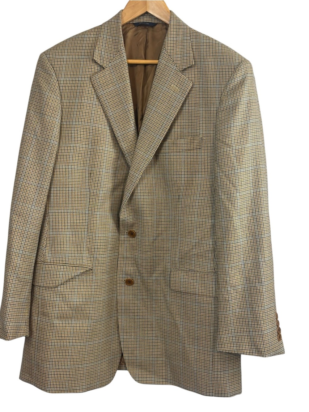 Brooks Brothers Mens Blazer Sport Coat 100% Wool Houndstooth 42 L